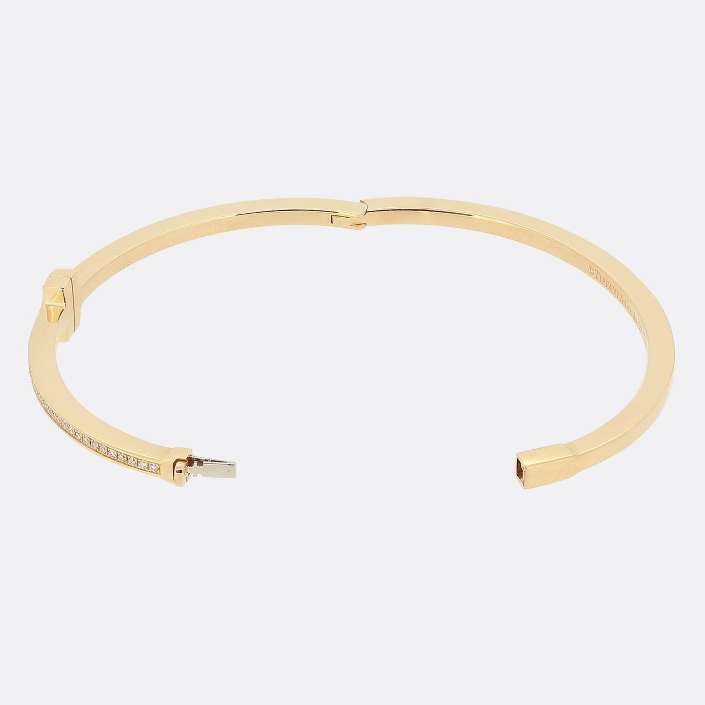 Tiffany & Co. Tiffany T Diamond Hinged Wire Bracelet