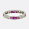 Antique Ruby and Diamond Eternity Ring Size N (54)