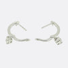 0.80 Carat Brilliant Cut Diamond Hoop and Drop Earrings