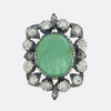 Gaetano Chiavetta 8.50ct Cabochon Emerald and Diamond Ring