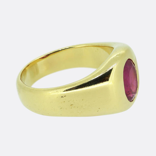 Vintage 2.90 Carat Burmese Ruby Ring