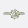 Antique 1.95 Carat Cushion Cut Diamond Solitaire Ring