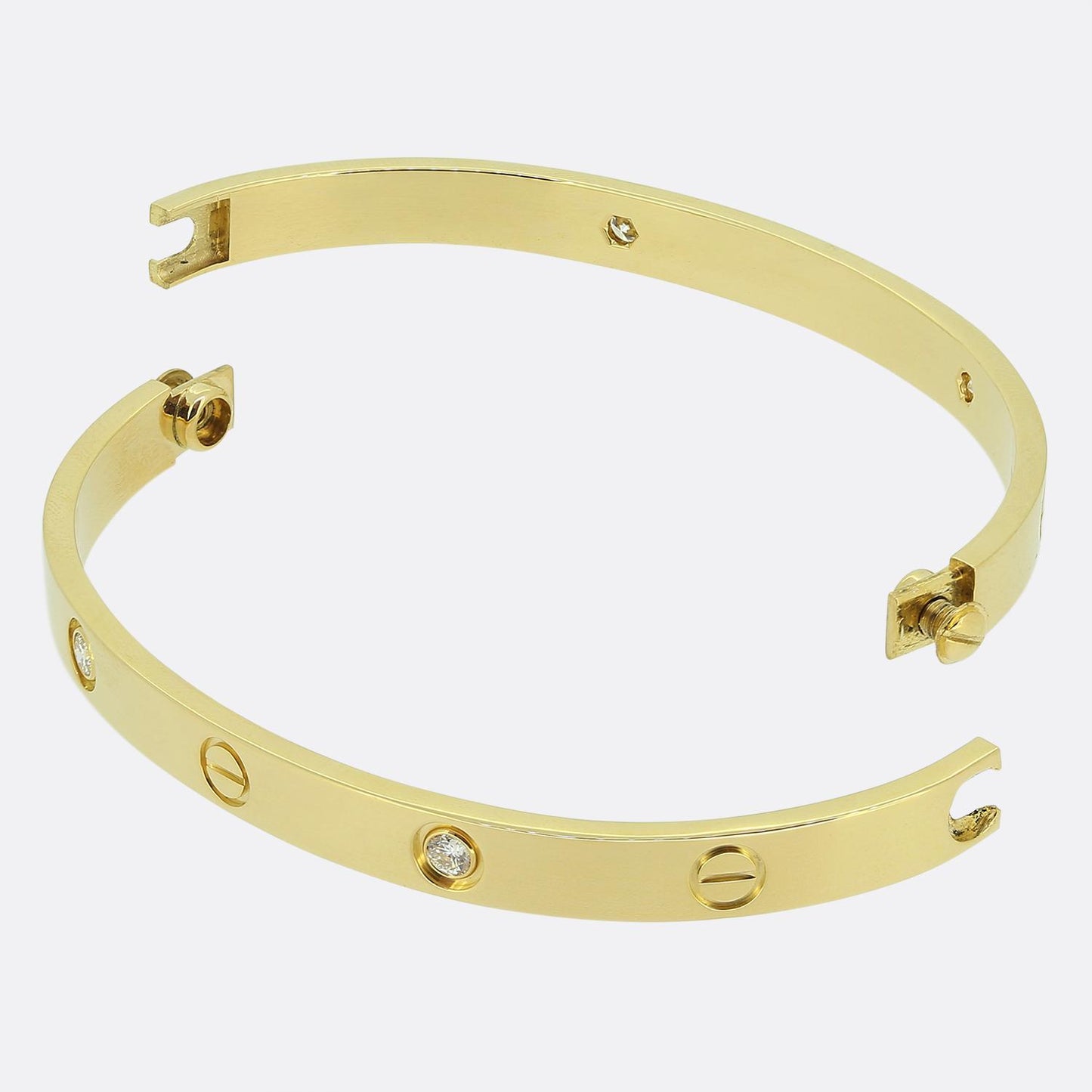 Cartier Four Diamond Classic Model LOVE Bangle Size 19