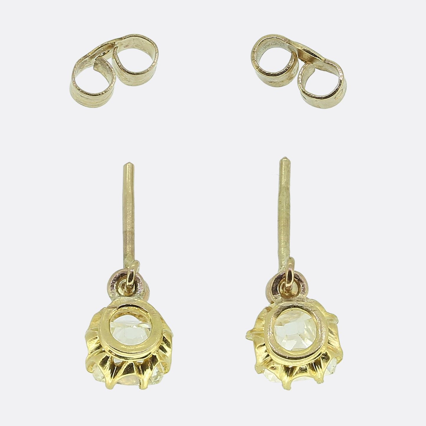 Edwardian Diamond Drop Earrings