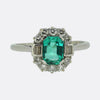 Cropp & Farr Art Deco Emerald and Diamond Ring
