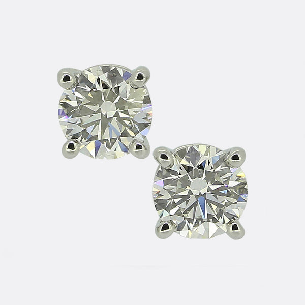 Tiffany & Co. 0.78 Carat Diamond Stud Earrings