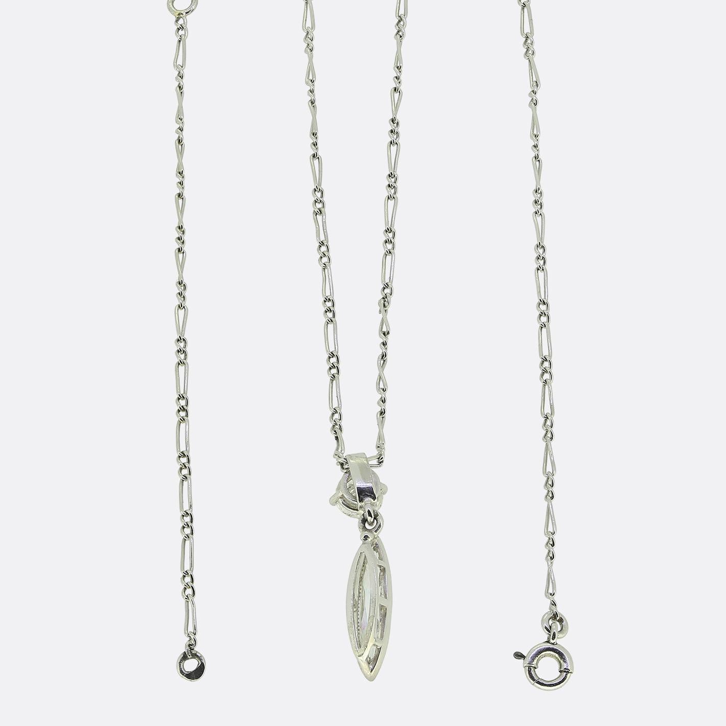 Art Deco Marquise Cut Diamond Necklace