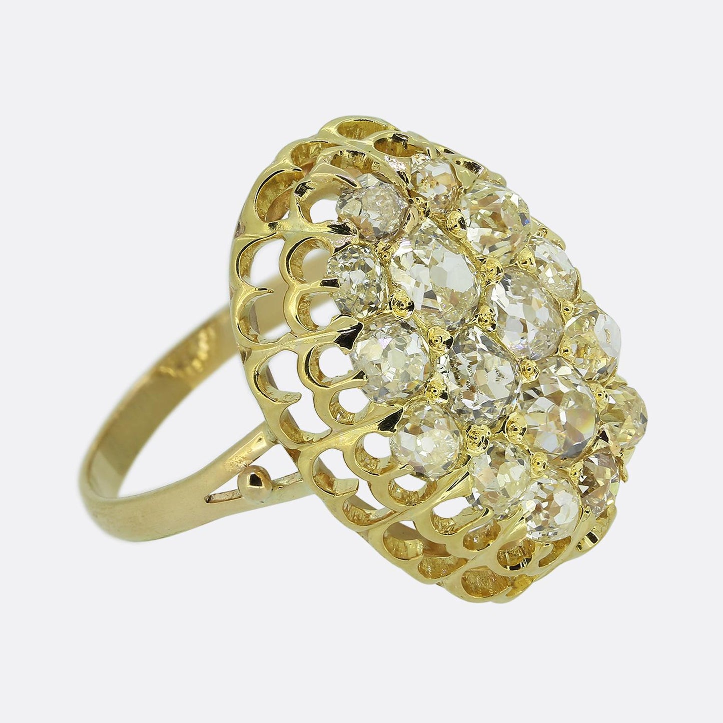 Antique Diamond Cluster Dress Ring