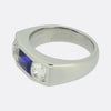1.47 Carat Ceylon Sapphire and Diamond Three-Stone Ring
