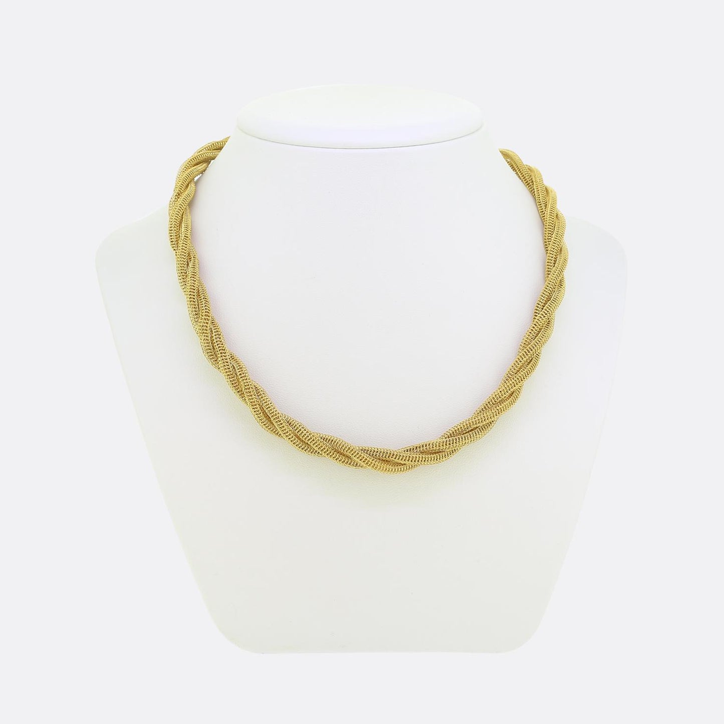Vintage Triple Twisted Strand Mesh Necklace