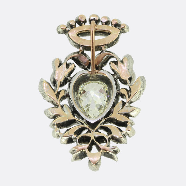 Victorian Diamond Heart Pendant