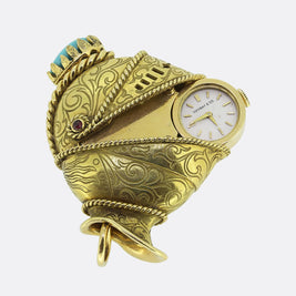 George L'Enfant for Tiffany & Co. Medieval Jousting Helmet Flip Watch Pendant
