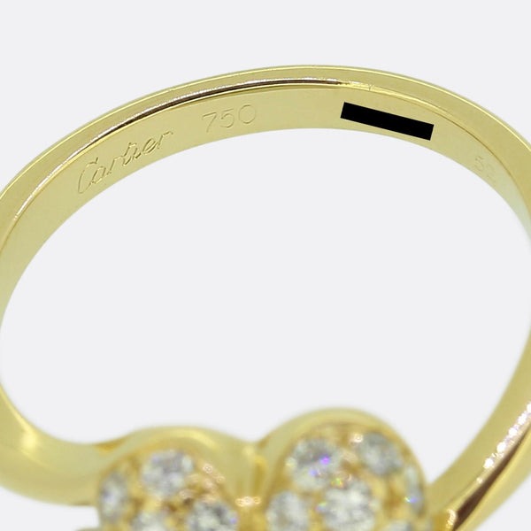 Cartier Pave Diamond Heart Ring