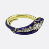 Victorian Old Cut Diamond Ruby and Enamel Snake Bangle Set