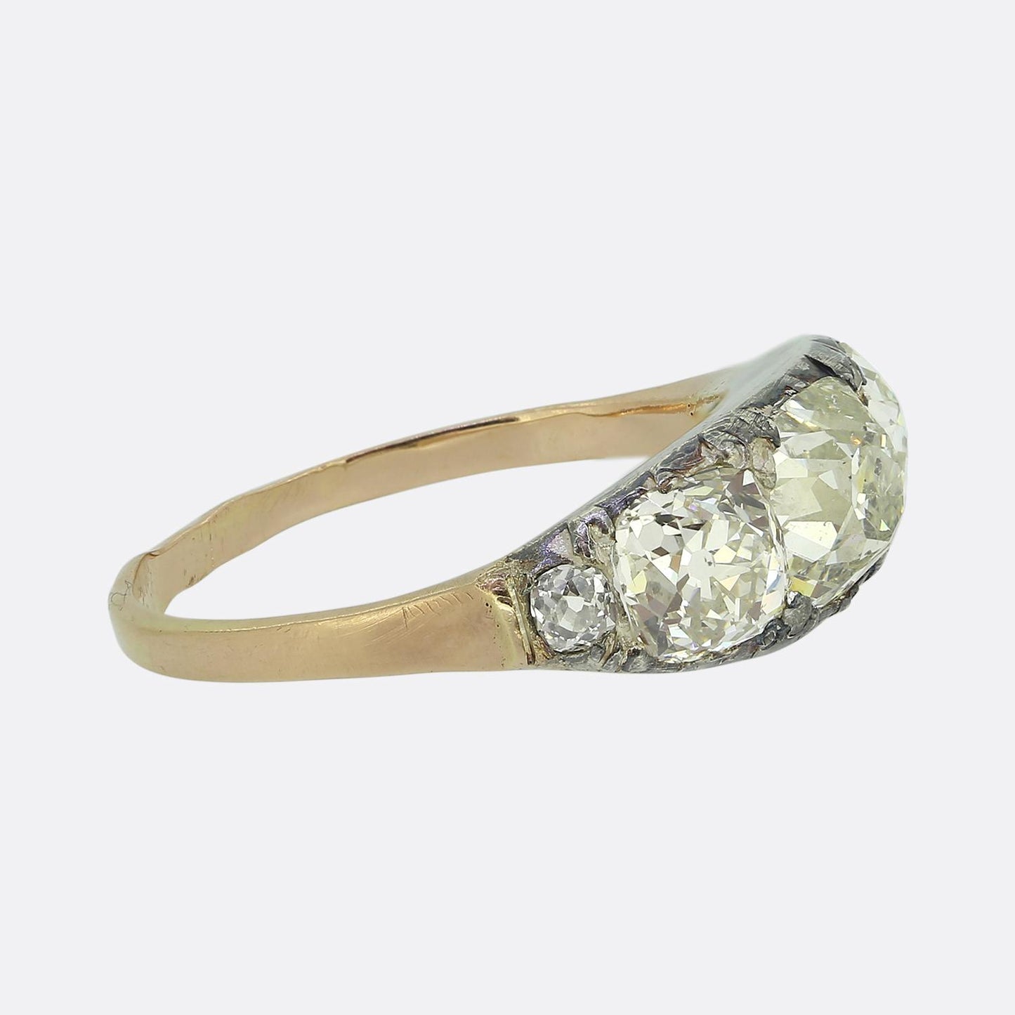 Victorian Old Cut Diamond Three-Stone Ring