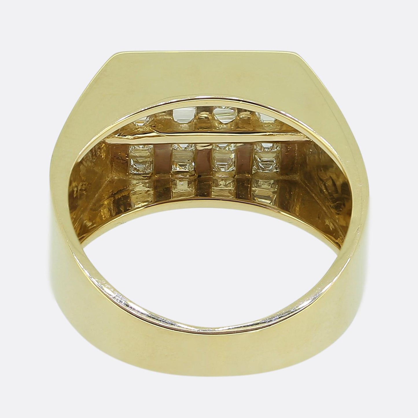 Vintage 1.20 Carat Carré Cut Diamond Signet Ring