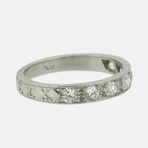 Art Deco 0.84 Carat Diamond Half-Eternity Ring Size P (56.5)