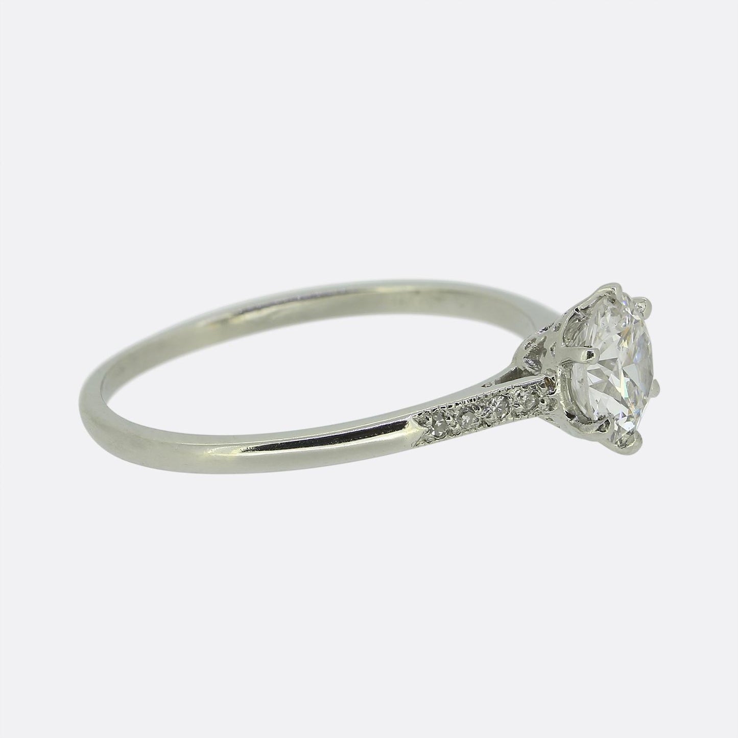 Art Deco 0.65 Carat Diamond Engagement Ring