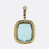 Edwardian 50.00 Carat Aquamarine and Diamond Drop Pendant
