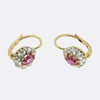 Antique Ruby and Diamond Drop Earrings