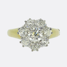 Vintage Diamond Cluster Arthritic Ring
