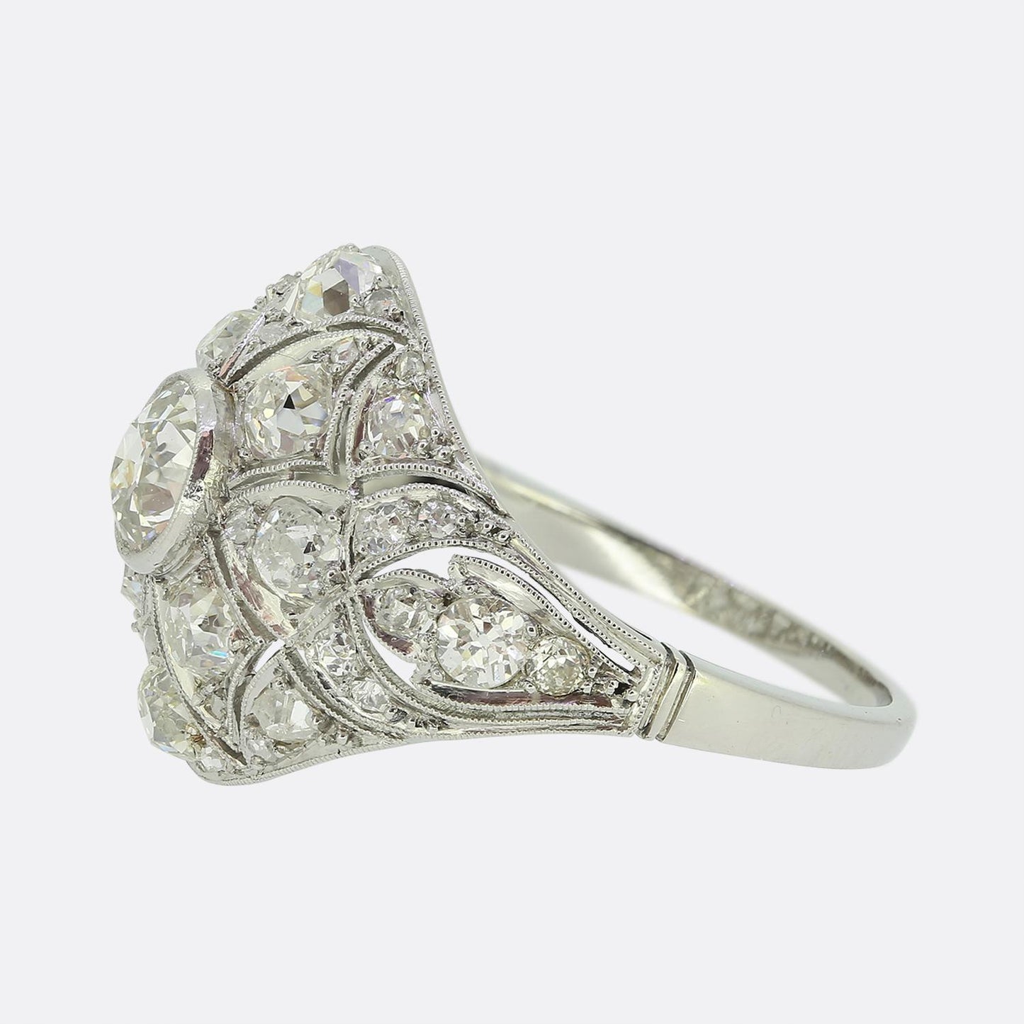 Art Deco Diamond Bombe Ring