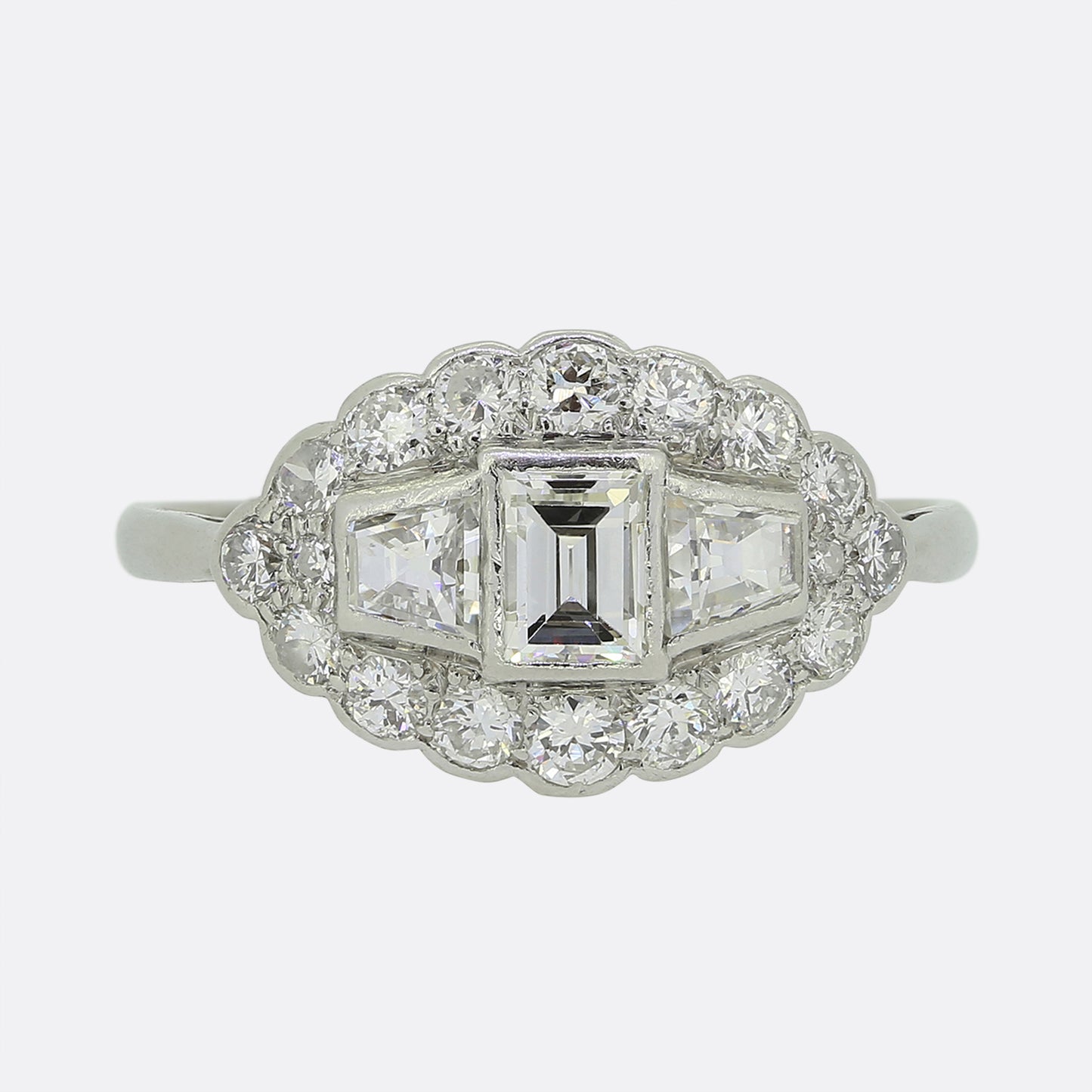 Art Deco Diamond Cluster Ring