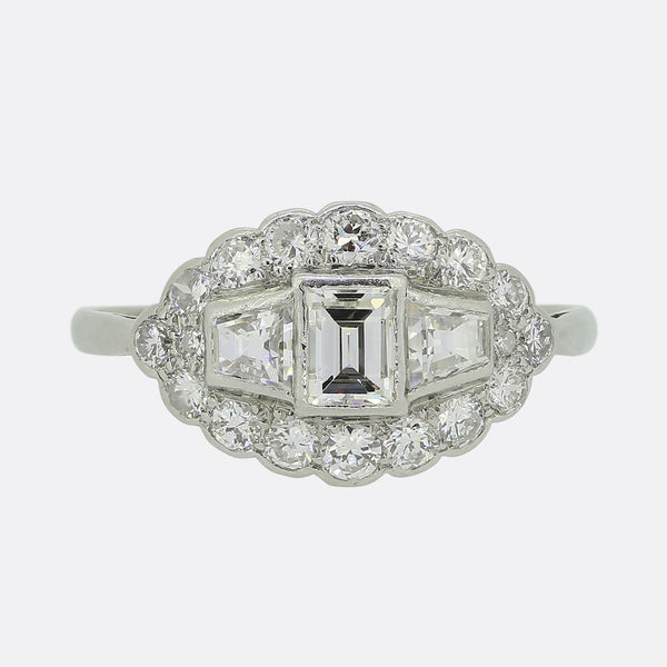 Art Deco Diamond Cluster Ring