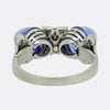 Art Deco Sugarloaf Sapphire and Diamond Ring