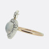 Antique Moonstone Diamond Heart and Star Ring