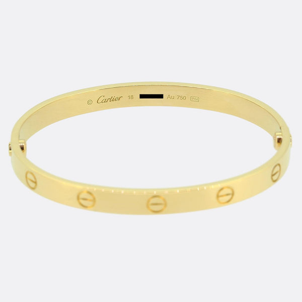 Cartier Classic Model LOVE Bangle Size 18