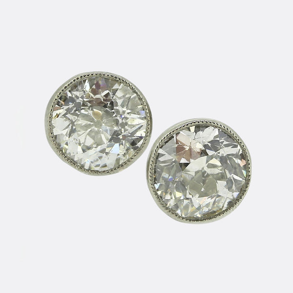 Art Deco 1.20 Carat Diamond Stud Earrings