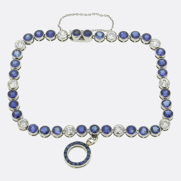 Art Deco Sapphire and Diamond Bracelet
