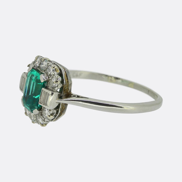 Cropp & Farr Art Deco Emerald and Diamond Ring