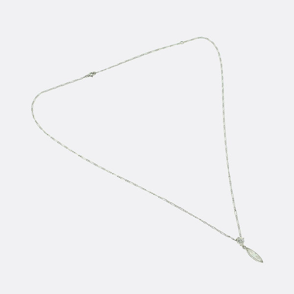 Art Deco Marquise Cut Diamond Necklace