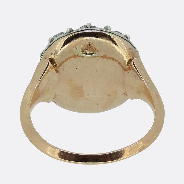 Late Georgian Rose Cut Diamond Cluster Ring