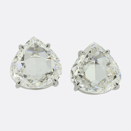 6.12 Carat Heart-Cut Diamond Earrings