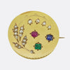 Antique Multi Gemstone Lily of the Valley Brooch