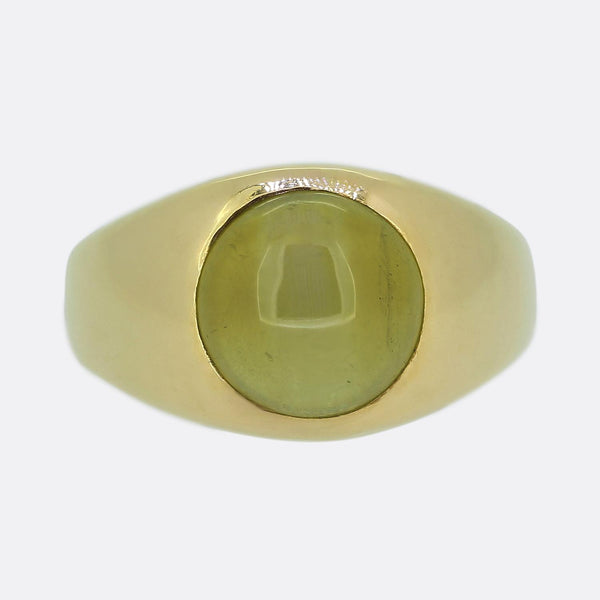 Vintage Cat's Eye Chrysoberyl Single-Stone Ring