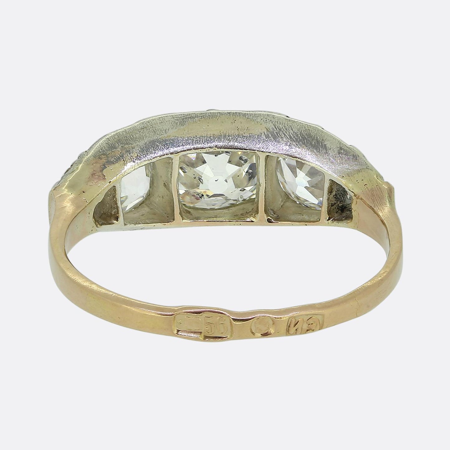 Victorian Old Cut Diamond Three-Stone Ring