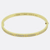 Cartier Small Model Paved Love Bangle Size 17