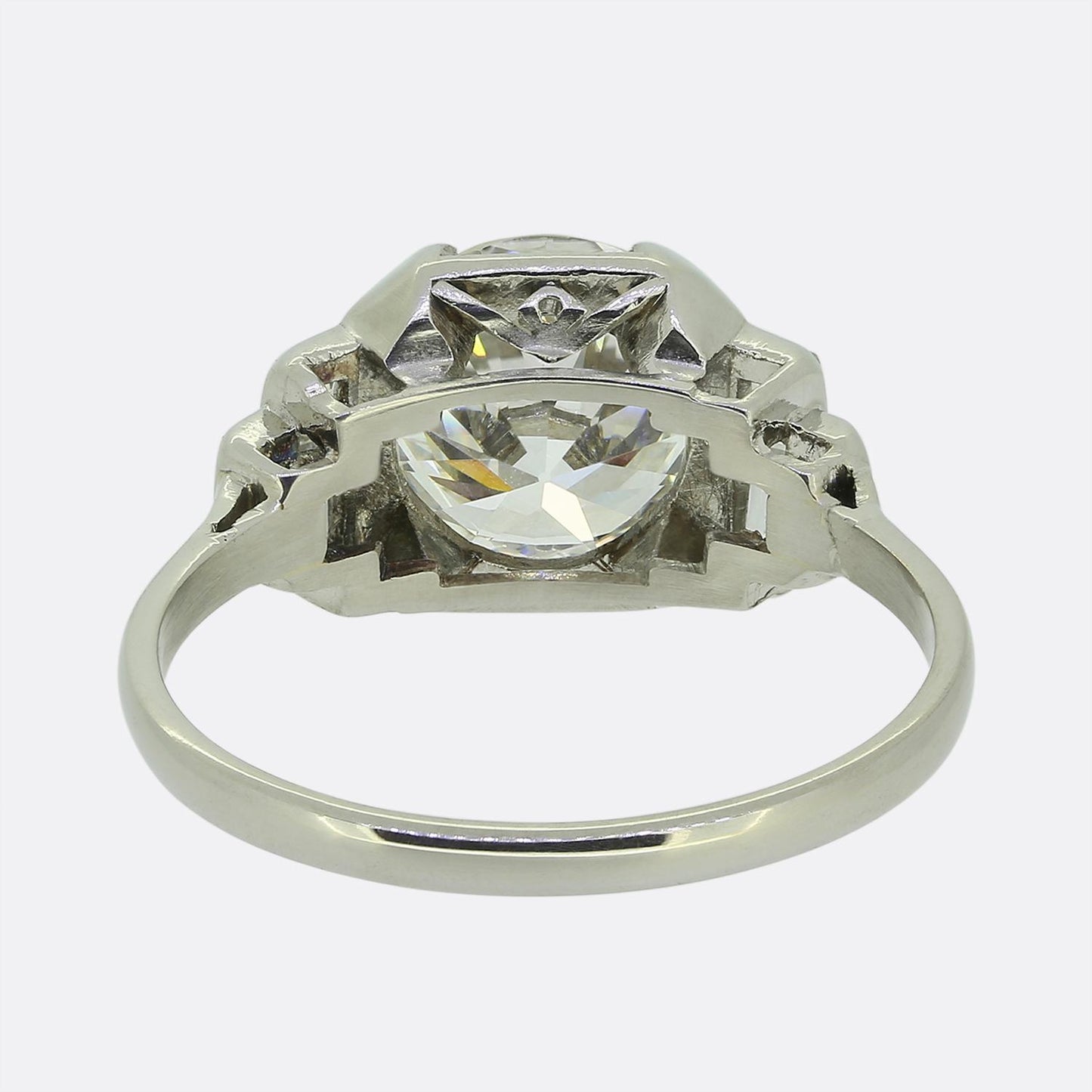 Art Deco 2.37 Carat Diamond Engagement Ring