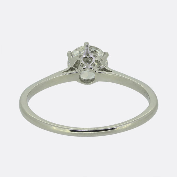 Art Deco 0.65 Carat Diamond Engagement Ring