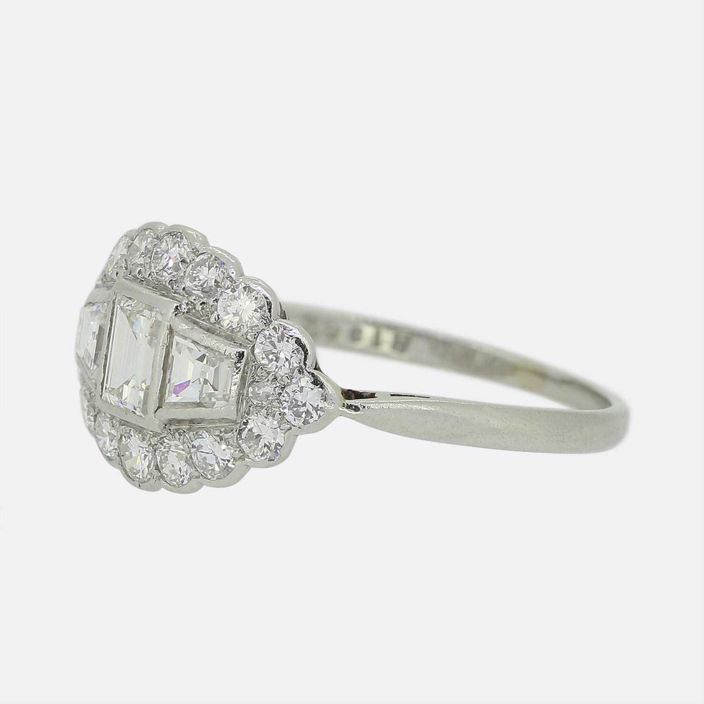 Art Deco Diamond Cluster Ring