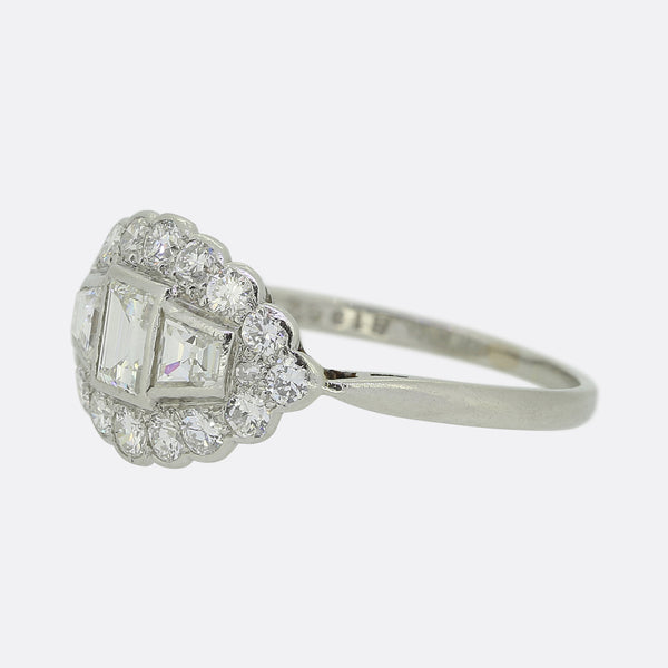 Art Deco Diamond Cluster Ring