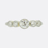Vintage 0.90 Carat Old Cut Diamond Five Stone Ring