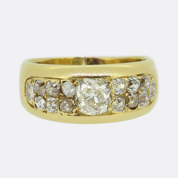 Antique Old Cut Diamond Cluster Ring