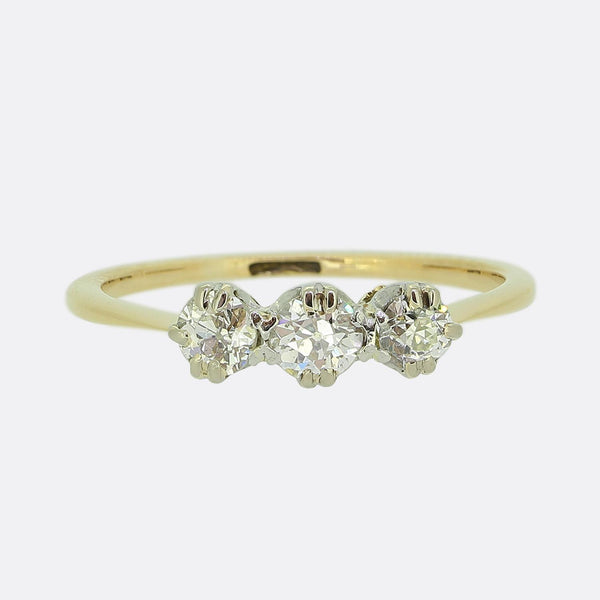 Antique Three-Stone Diamond Ring