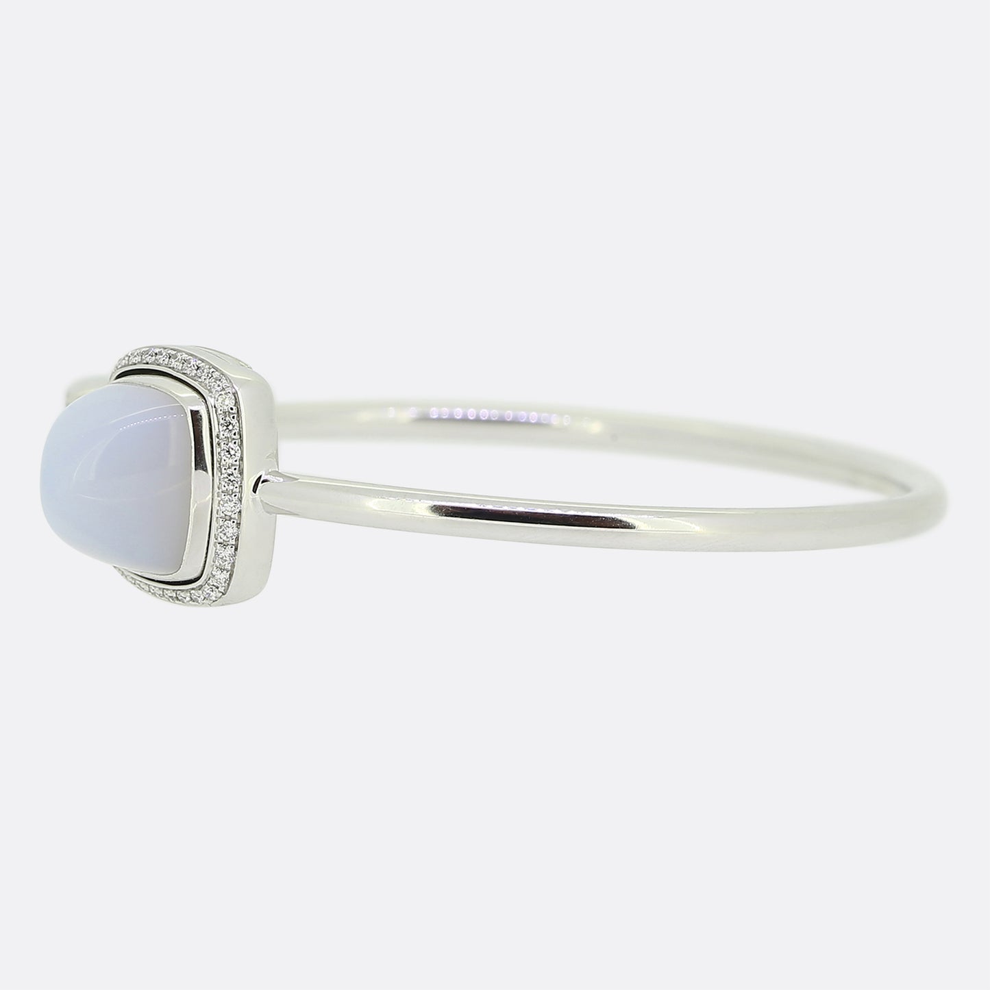Fred Paris Diamond and Chalcedony Interchangeable Bangle