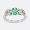 Art Deco Emerald and Diamond Three Stone Ring